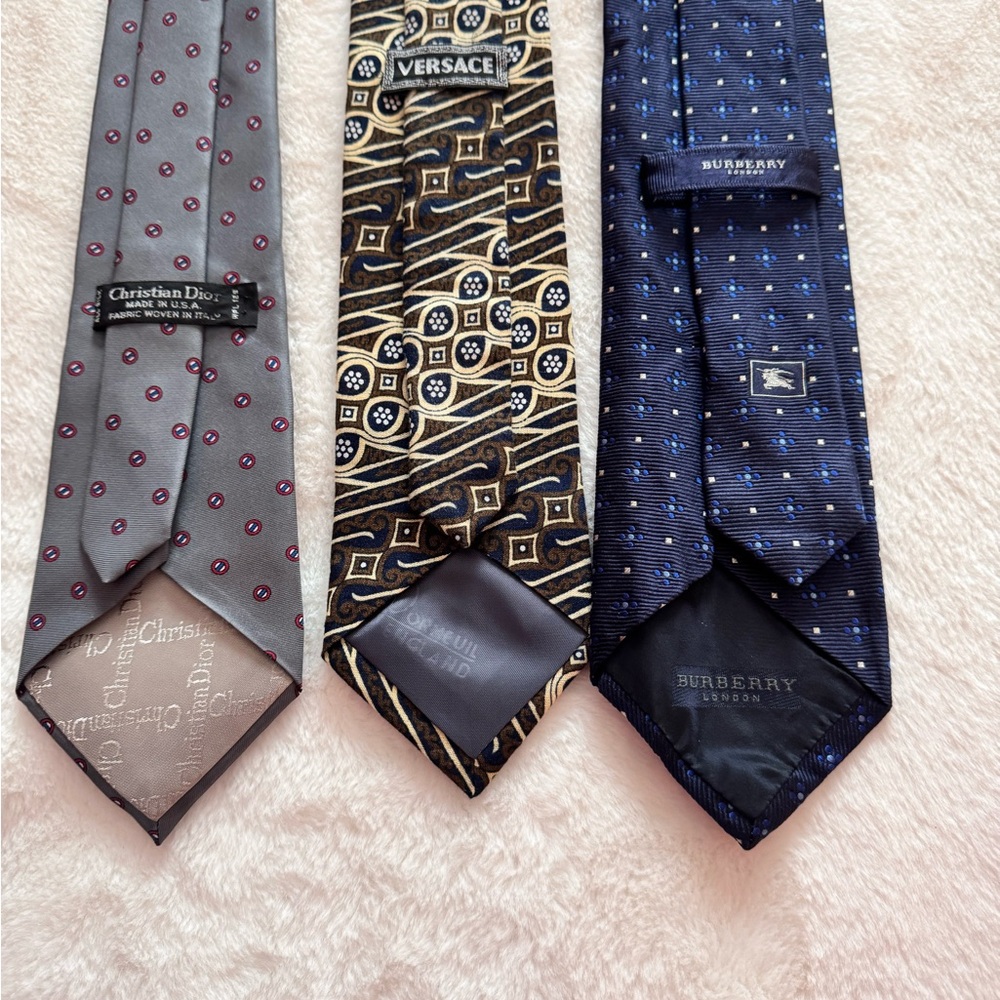 Versace, Christian Dior and Burberry bundle Geometric Tie - Picture 14 of 14